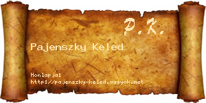 Pajenszky Keled névjegykártya